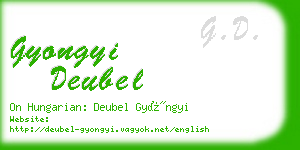 gyongyi deubel business card